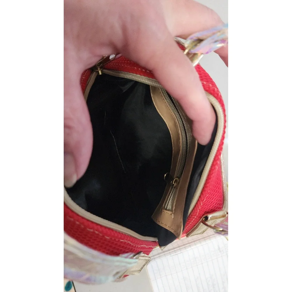 Frida Kahlo Graphic Satchel Bag Women Small Multicolor Excellent